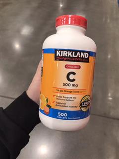kirkland柯克兰维生素C咀嚼片500粒